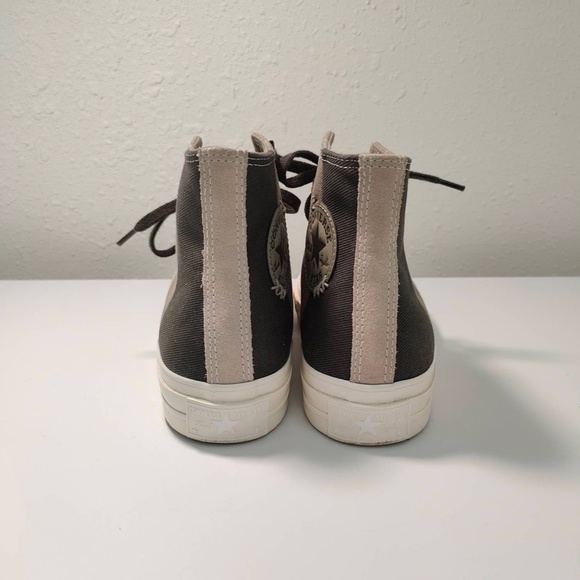 Converse Beige & Khaki Chuck 70 Patchwork Suede High Top Sneaker - Picture 6 of 10